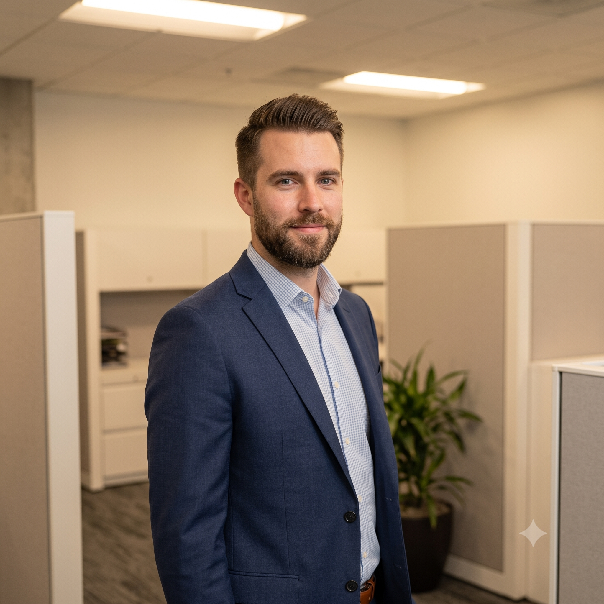 Lucas in the office